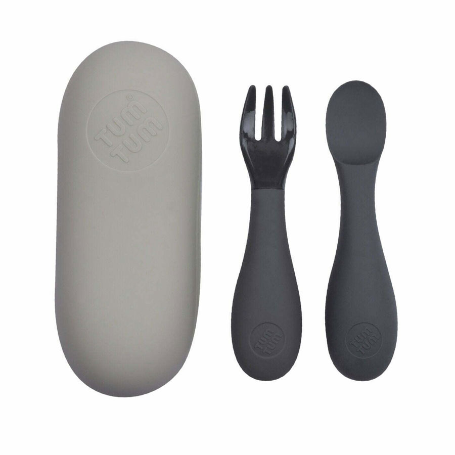 Tum Tum Silicone Baby Cutlery Set With Case
