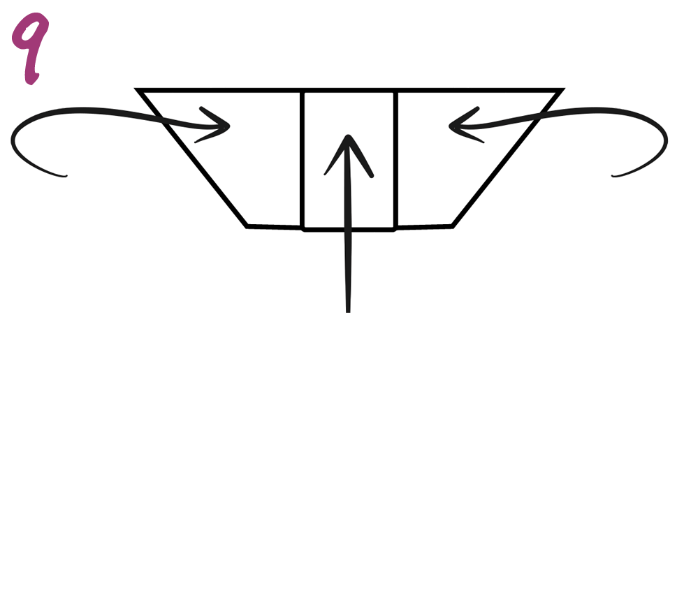 Bat fold step 9