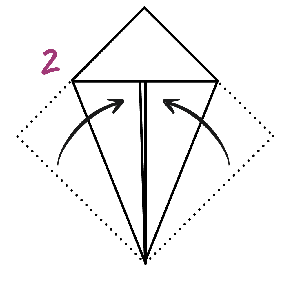  Kite fold step 2