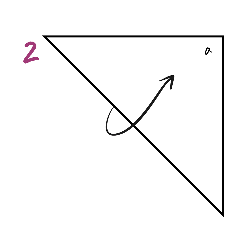  Triangle fold step 2