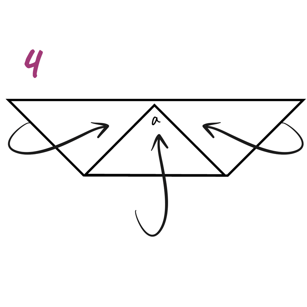  Triangle fold step 4