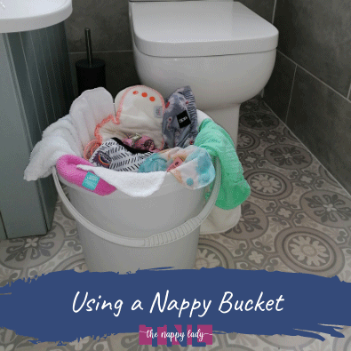 Using a nappy bucket