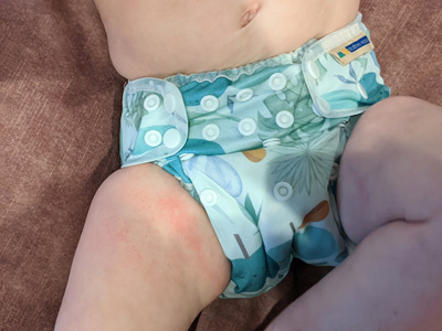 Well fitted cloth nappy