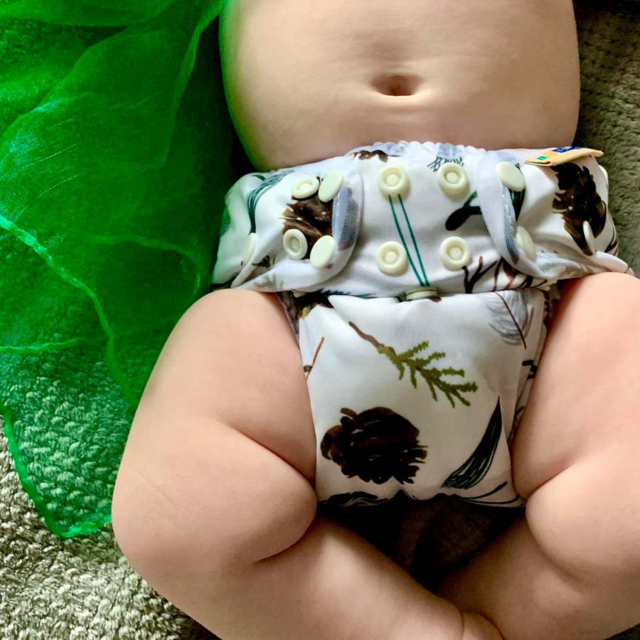 NATURAL COTTON One Size Wizard Uno All-In-One Nappy by Mother-ease