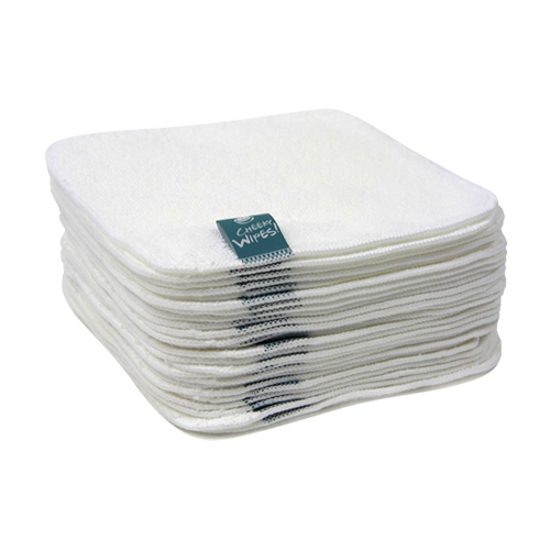 25 Washable Cotton Terry Cloth Wipes Cheeky Wipes 15x15cm White Reusable