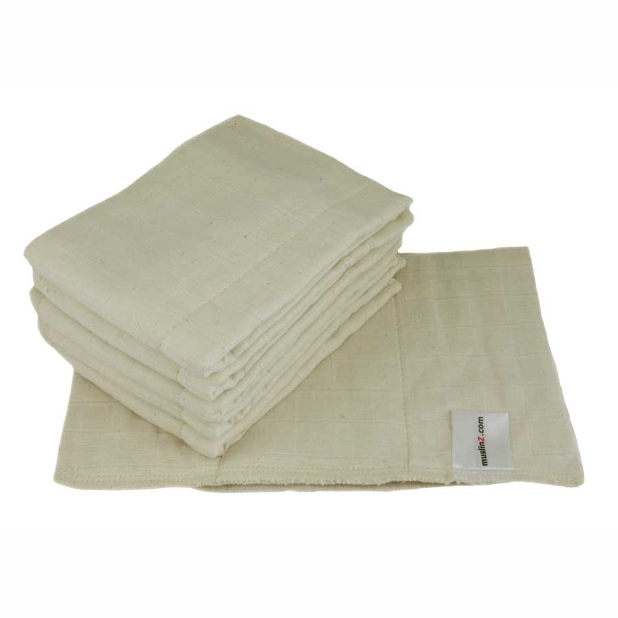 Prefolds - Light Weight Unbleached Organic Cotton