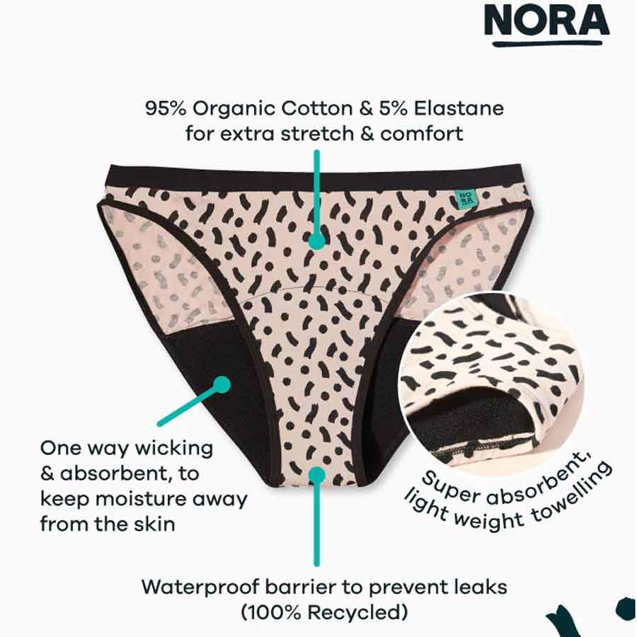 Nora Full Brief Period Underwear- Moderate Flow