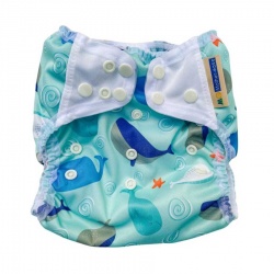 NATURAL COTTON One Size Wizard Uno All-In-One Nappy by Mother-ease