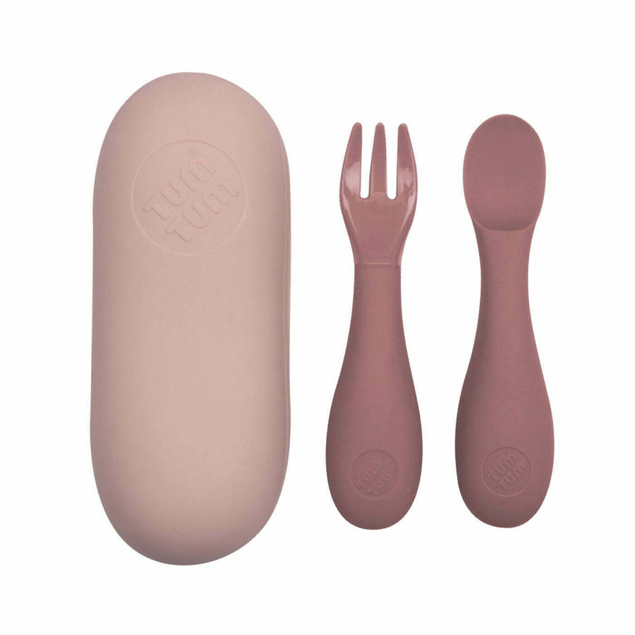 Tum Tum Silicone Baby Cutlery Set With Case